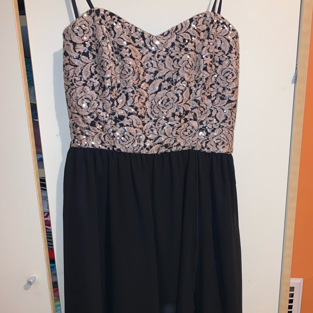 BCX strapless formal dress